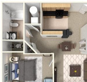 1 bed, 1 bath